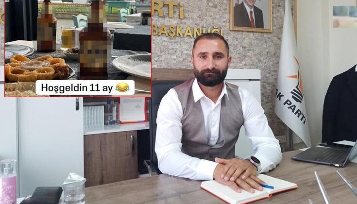 AK Partili başkandan içkili paylaşım! Eleştirilere yanıtı daha bomba